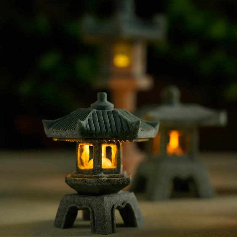 Mini-Pagode ZenStone | Sandstein-Dekoration | Für Garten, Bonsai & Zen-Oasen | Handgearbeitet