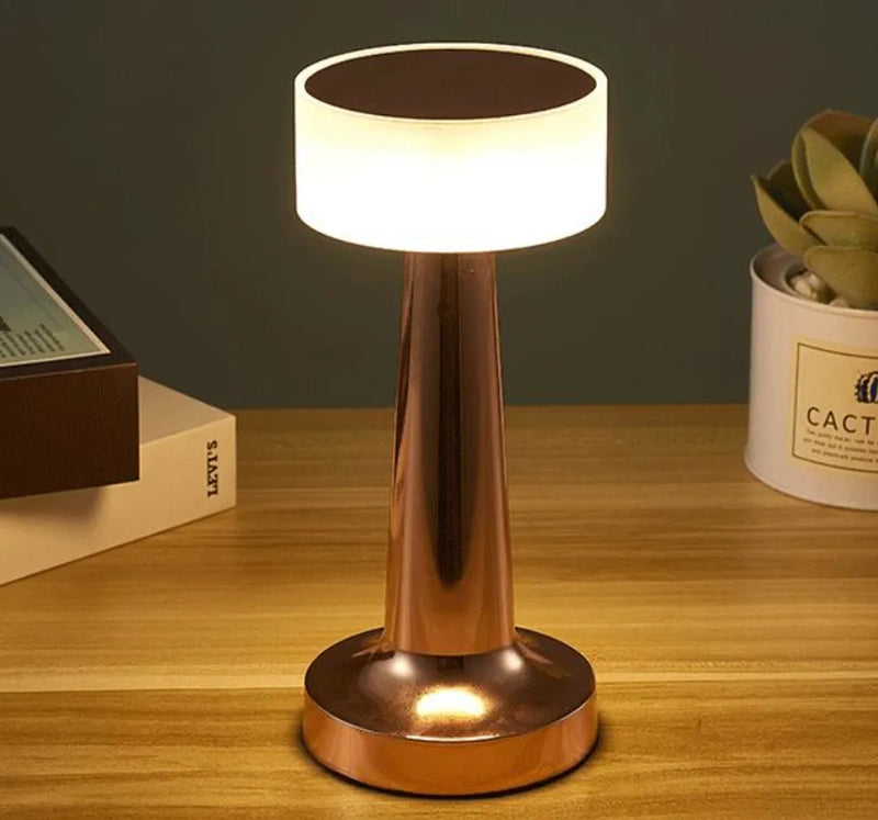 LED Tischlampe Aurélia | Retro-Design & Touch-Dimmung | USB-Aufladbar | 23,5 cm Hoch