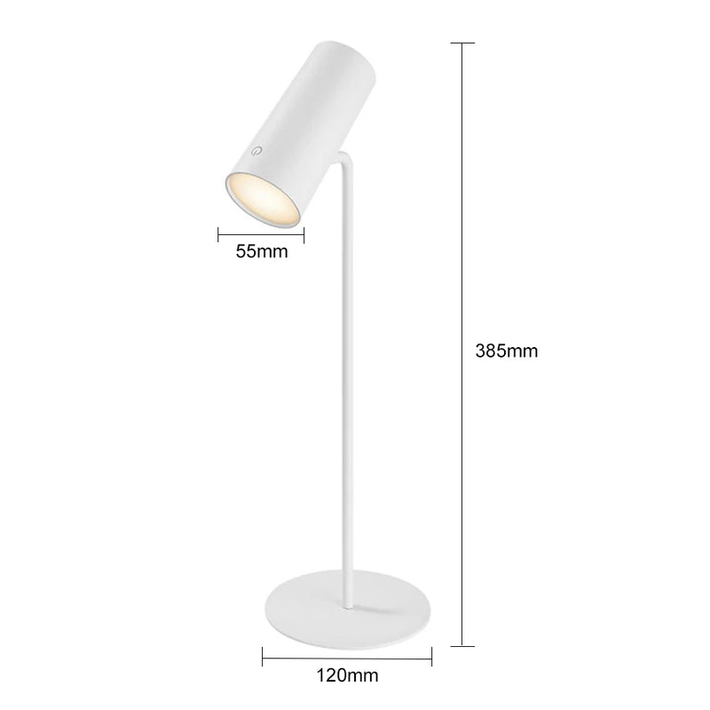 Lumora LED-Tischlampe mit Touch-Dimmung | Augenschonend & Wiederaufladbar | USB-C | 2000 mAh Akku | Für Schreibtisch, Nachttisch & Deko