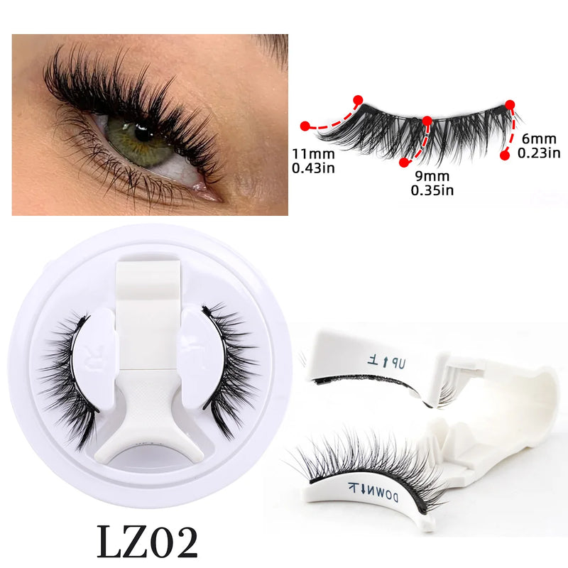 Magnetische Wimpern MagneLure Set | 1 Paar Wiederverwendbare Fake Lashes + Magnetische Pinzette | Handgemacht & Natürlich