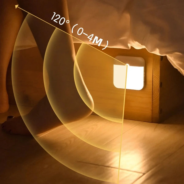 Luminara Square | LED Nachtlicht mit Bewegungsmelder | USB Aufladbar | Warm- & Kaltweiß | Magnetische Montage