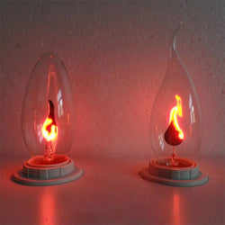 FlammaLux | LED Flammenkerze | Vintage Flackereffekt | E14 / E27 | Warmweiß