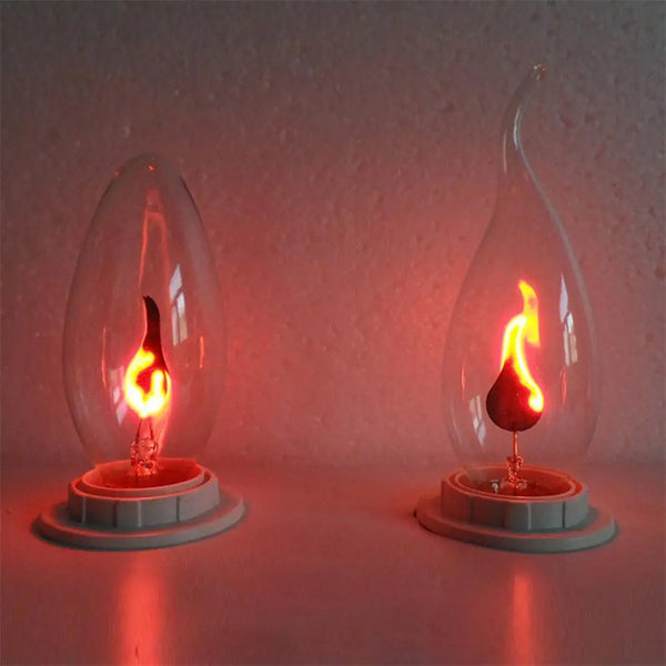 FlammaLux | LED Flammenkerze | Vintage Flackereffekt | E14 / E27 | Warmweiß