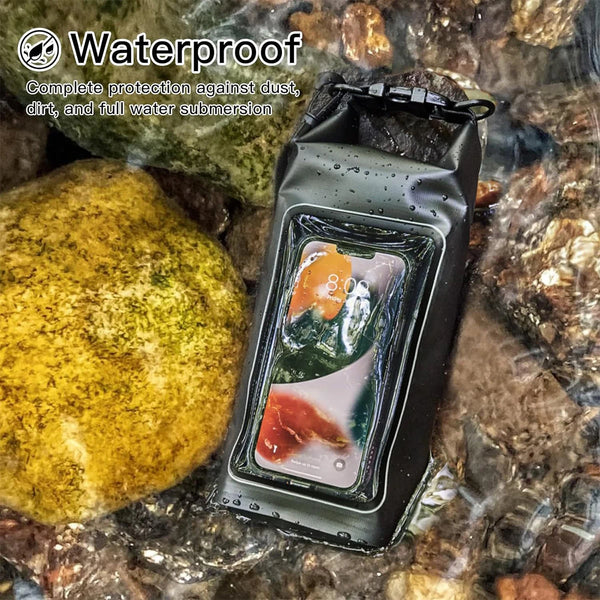 AquaVault Wasserdichte Dry Bag 2L | Mit Touchscreen-Fenster | Outdoor Tasche für Kajak, Trekking & Wassersport