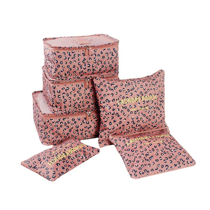 Packilo 6-teiliges Reise-Organizer-Set | Faltbare Koffer- & Gepäcktaschen | Für Kleidung, Unterwäsche, Schuhe & Kosmetik | Oxford-Stoff