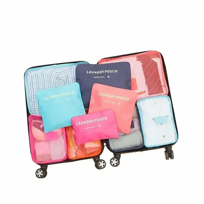 ReiseLina Kofferorganizer Set | 6-teilig | Wasserdicht & Platzsparend | Aus Oxford-Stoff