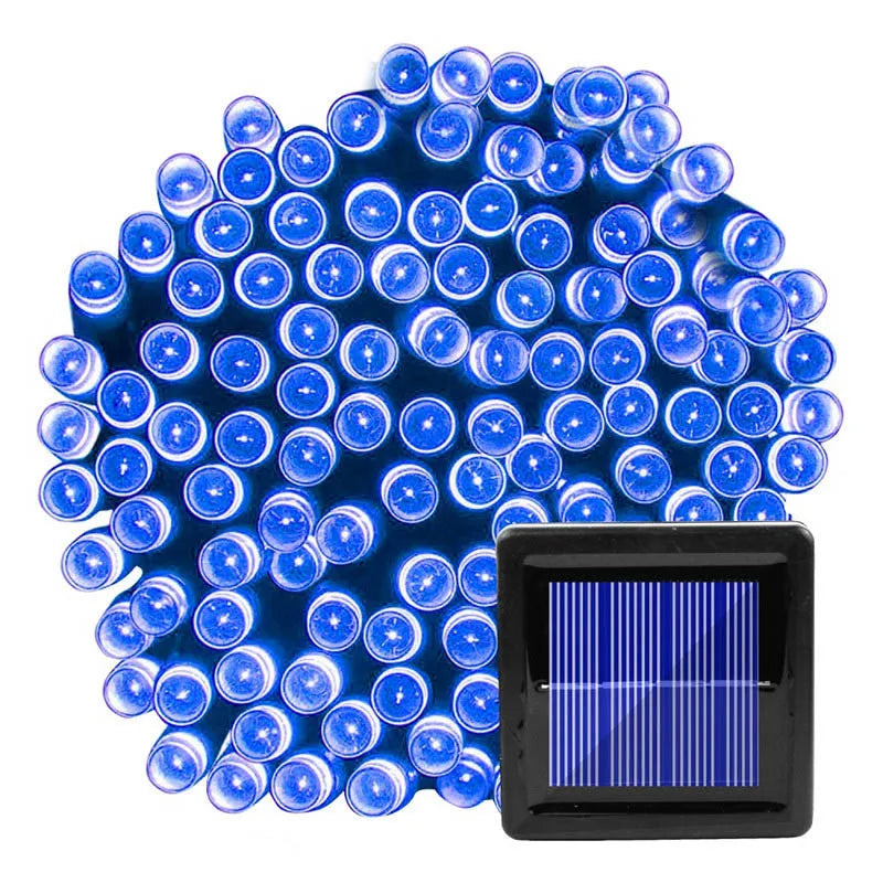 Solivara Solar Lichterkette Außen | 8 Leuchtmodi | IP65 Wasserdicht | Warmweiß & Bunt | 7 m / 12 m / 22 m