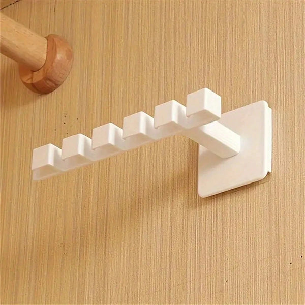 Capelio Hut- & Kleiderhalter L-Form ohne Bohren | 1/2/3 Stück | Wandhalter mit 6 Haken | Ideal für Caps, Kleidung & Accessoires | Selbstklebend & Multifunktional