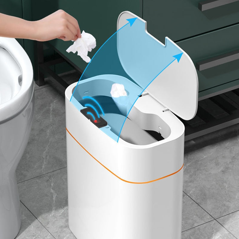 Cleanova Sensor Mülleimer | Automatisch & Geräuschlos | Hygienisch & Wasserdicht | 13L | Infrarot-Technologie