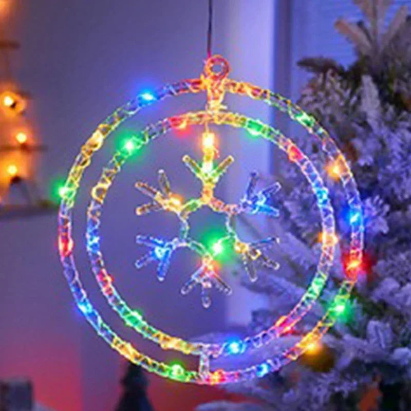 LED Weihnachtsring-Licht LumiRing | USB-betrieben | 8 Leuchtmodi | Warmweiß & Bunt | Deko für Weihnachten & Feste