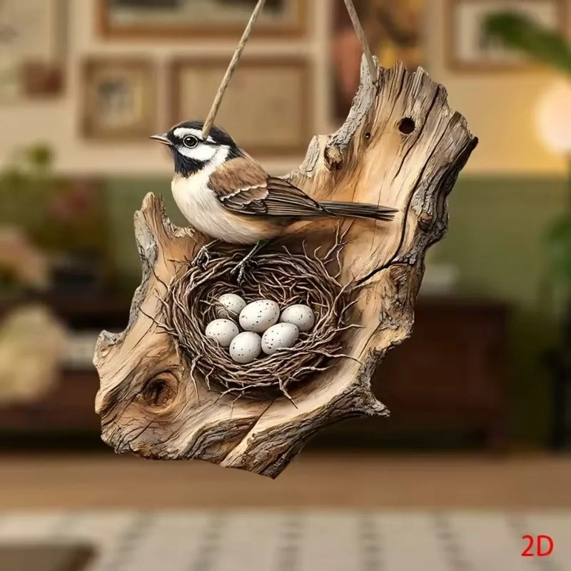 Deko Vögel 2D | Modern & Minimalistisch | Holz Wanddeko | 20 cm