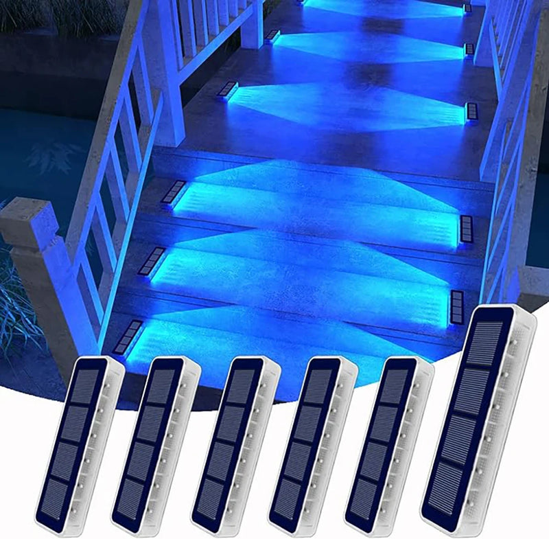 Terralux StepLine Solar Bodenlichter 6er-Set | Warmweiß | IP68 Wasserdicht | LED-Stufen- & Wegbeleuchtung | Für Außenbereiche