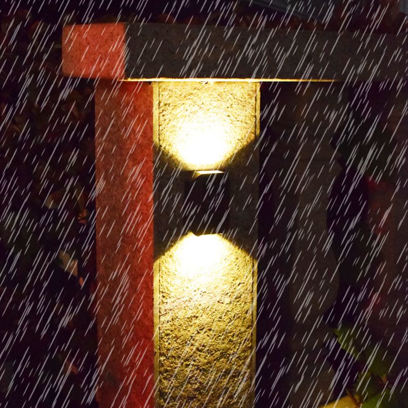 Solar-Wandleuchte StellaLux | Sternenlichteffekt | Aluminium & Glas | IP65 Wetterfest | Mit Dämmerungssensor