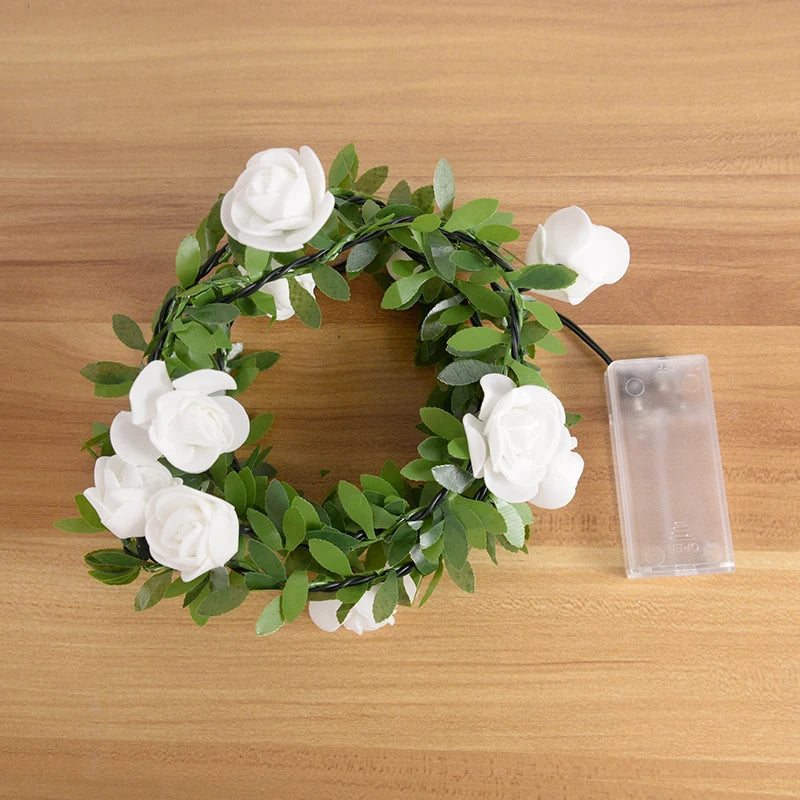 Rosavera LED Rosenlichterkette | 3 m Blumengirlande | Warmweiß | Romantische Deko für Hochzeit & Zuhause