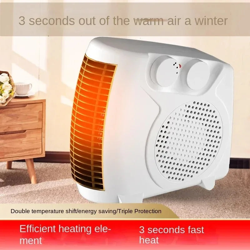 AeroWarm Ripple Heater | 600W Mini-Keramik-Heizlüfter | 3-Stufen-Wärmeregulierung | Kompakt & Schnellheizend für Büro & Schlafzimmer