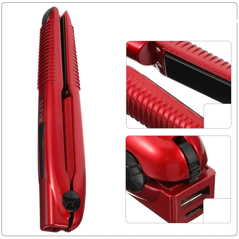 Mobiler Stylingstab STYLOVIA | 3-in-1 Glätten, Locken & Föhnen | USB-Aufladbar | 20×3,5×2,5 cm | Für Unterwegs & Zuhause