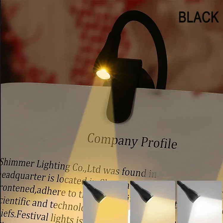 Mini LED Lampe ClipBright | Tragbare USB-Leselampe & Notlicht | 400–500 mAh Akku | 1000 Lumen | Dimmbar