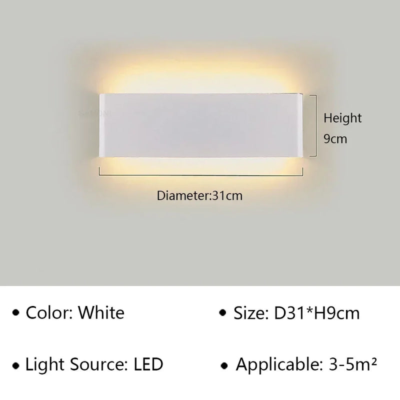 LumiEra Moderne LED-Wandleuchte | Stilvolles Design | Warmweißes Licht für Schlafzimmer, Flur & Bad