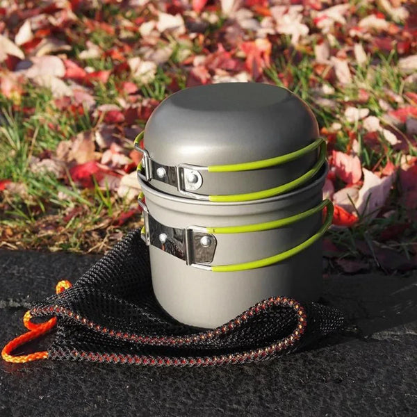 Trailvore CookLite Camping Kochset | Leicht & Faltbar | Topf mit Deckel | Inkl. Transporttasche | Für Wandern, Trekking & Outdoor