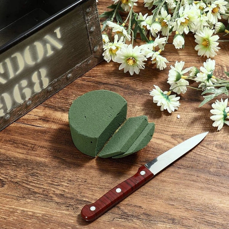 FLORACRAFT Trockensteckschaum Set | 10 Stück Runde Steckmasse | Für Kunstblumen & DIY-Gestecke – Grün