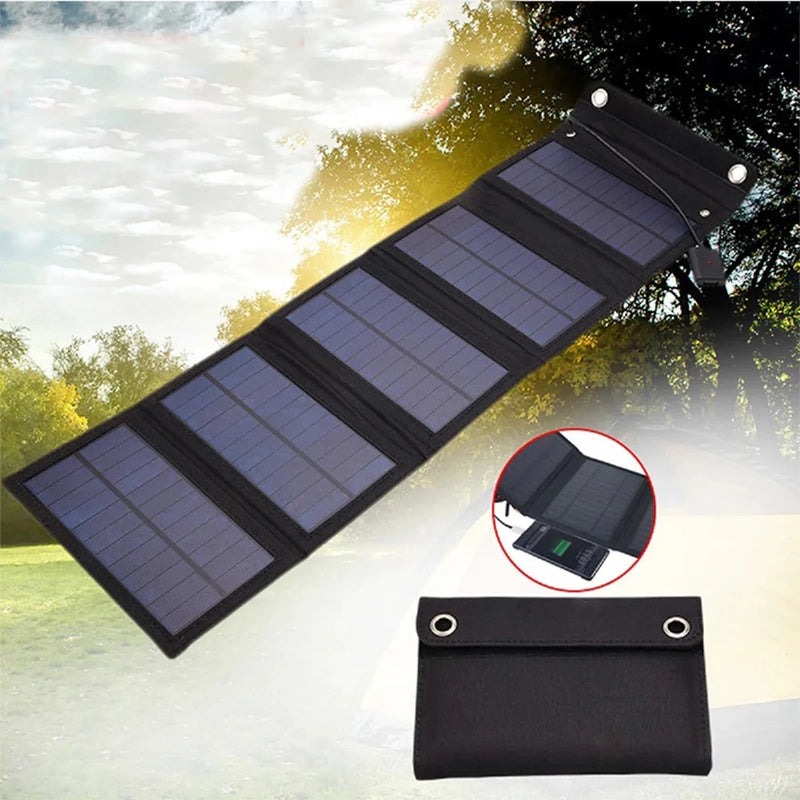 Solivon FoldCharge 60 | Faltbares Solarpanel 30W | USB-Ausgang | IP65 Wasserdicht | Monokristallin mit LED-Ladeanzeige