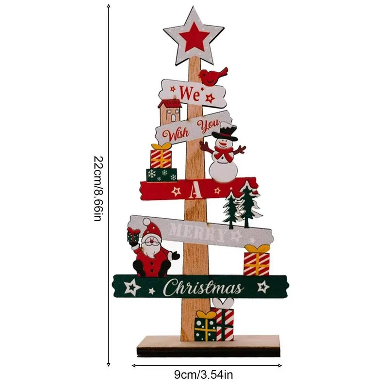 Holzdekoration MerryPine | Mini Weihnachtsbaum mit Santa Claus | DIY Tischdeko & Schild | Weihnachtsdeko 2025
