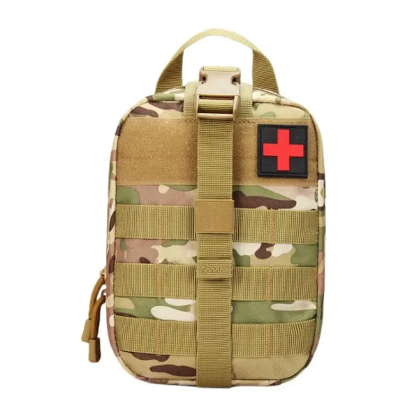 RescuePro Gear Taktische Erste-Hilfe-Tasche | Outdoor Survival & Notfall-Set | MOLLE-kompatibel | Größe L: 15 × 11 × 21 cm