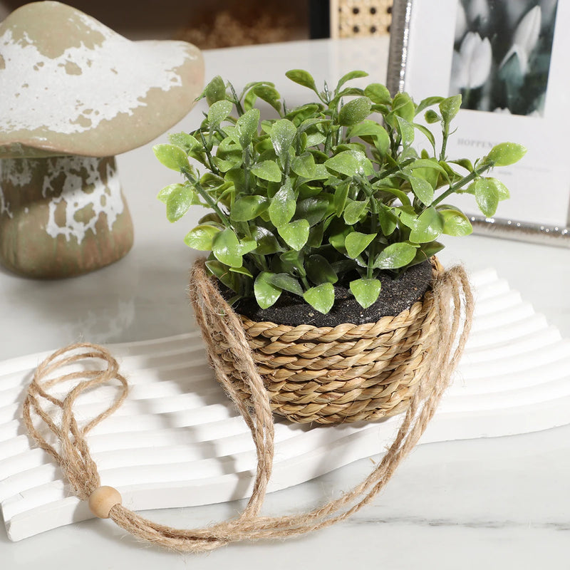 VerduraGreen Künstliche Eukalyptus & Rosmarin Pflanze | 40 cm | Im Topf | Realistische Zimmerpflanze aus PE-Kunststoff | Pflegeleichte Dekoration