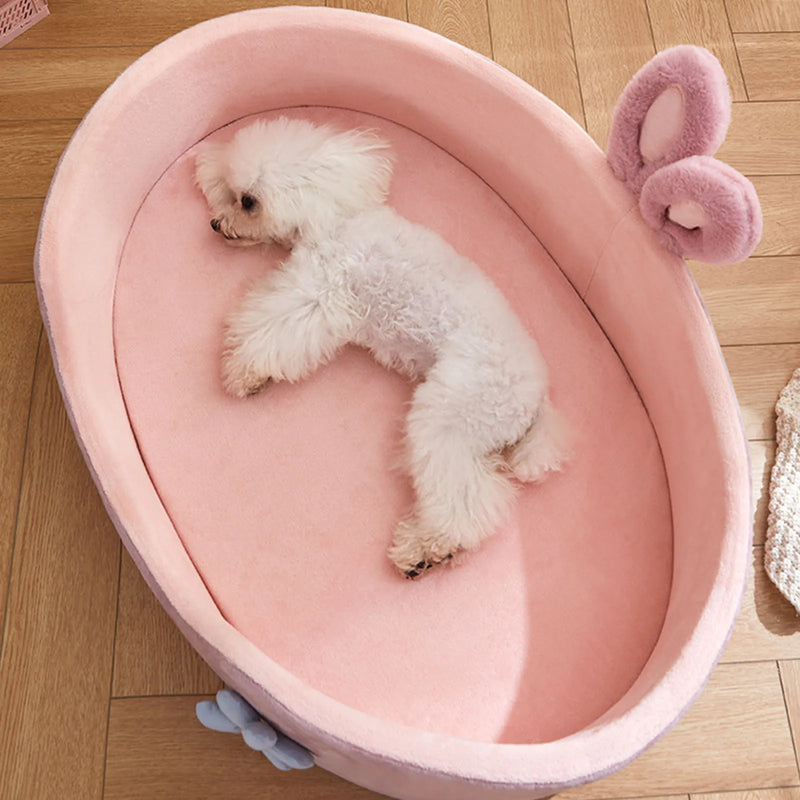 SnuffiNest Haustierbett Rosa | Abnehmbar & Waschbar | Weich & Hautfreundlich | Für Katzen & Kleine Hunde