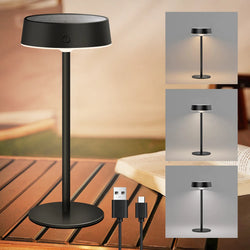 Solvella Solar Tischlampe LED | Dimmbar & Kabellos | 3 Lichtfarben | IP65 Wasserdicht für Innen & Außen