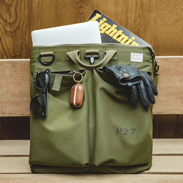 UrbanTrek CommanderBag Taktische Herren-Umhängetasche | Gepolstert & wasserabweisend | Für Laptop, Helm & Alltag | 15,6" | Schulter- & Handtragbar