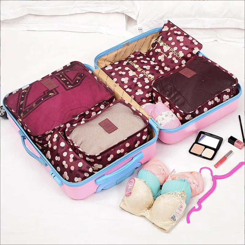 TRAVORO Packwürfel Set | 6-teilig | Wasserdicht & Extra Volumen | Koffer Organizer für Herren