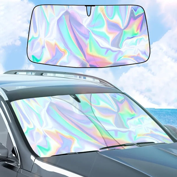 Solarveil Faltbarer Auto-Sonnenschutz | Hitzeschutz mit Lasereffekt | UV-Blocker für die Windschutzscheibe | Reflektierend & Kompakt