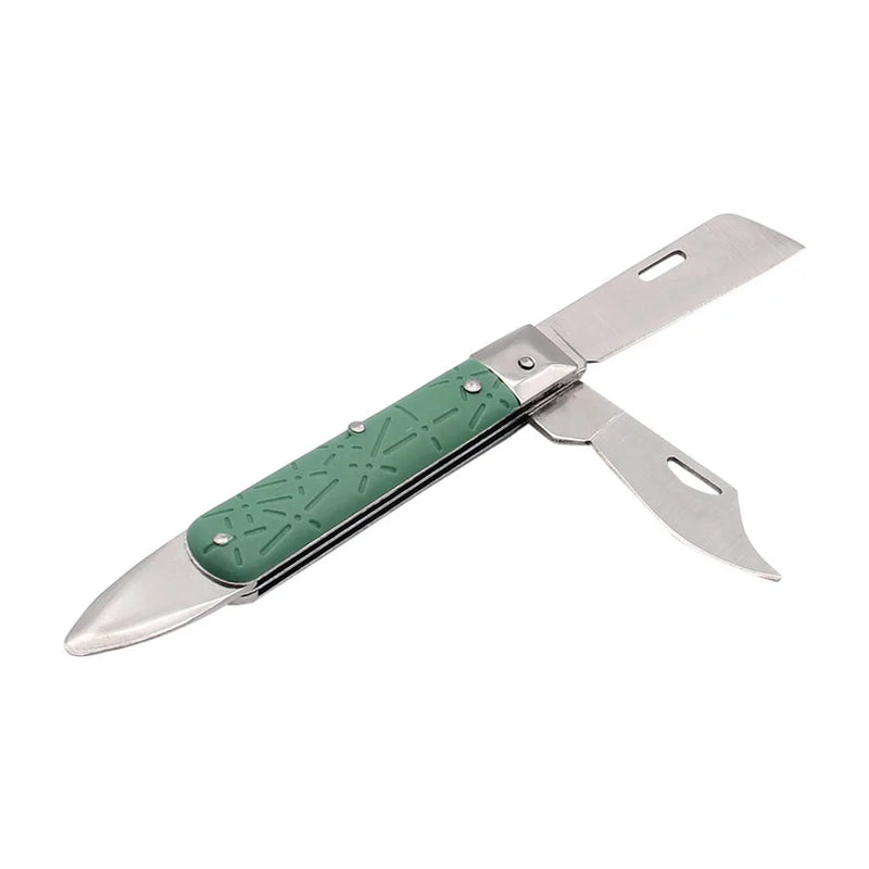 Veredelungsmesser Floracut Pro | 3-in-1 Klappmesser | Für Baumschnitt & Gartenarbeit | Edelstahlklingen