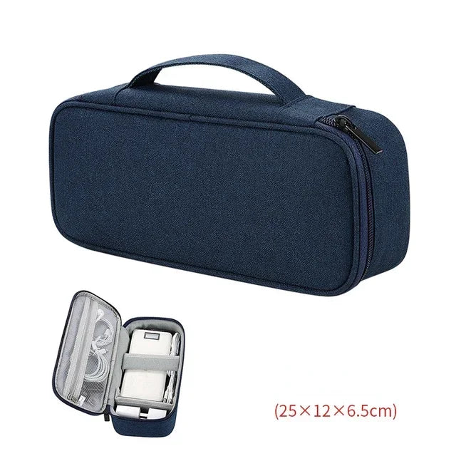 TechTidy TravelSafe Kabel Organizer Tasche | Wasserdicht & Kompakt | Für Reisen & Elektronik-Zubehör | In M & L erhältlich