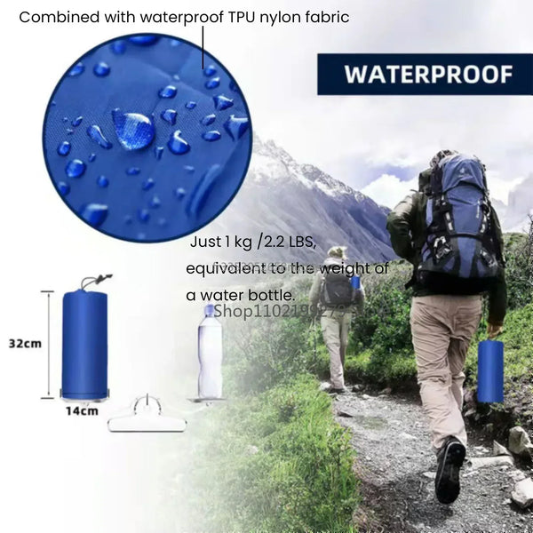 TrekBreeze Camping Isomatte Selbstaufblasend | 12 cm Dick | Mit Fußpumpe & Verbindbar | Ultraleicht & Wasserdicht