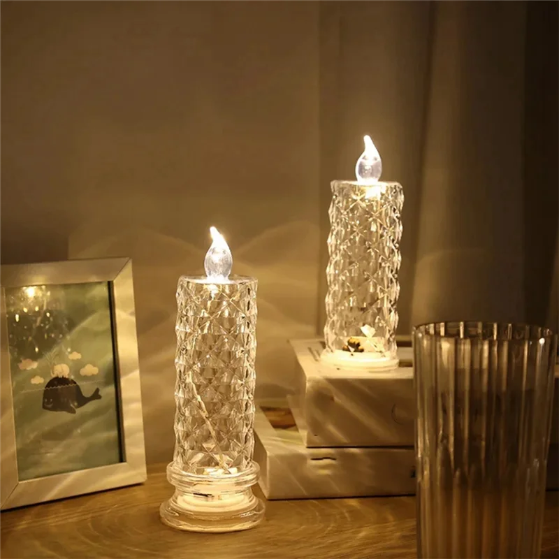 Roselia LED Kerzen | Rosen-Projektion | Flammenlos & Sicher | Für Hochzeit, Geburtstag & Wohnambiente