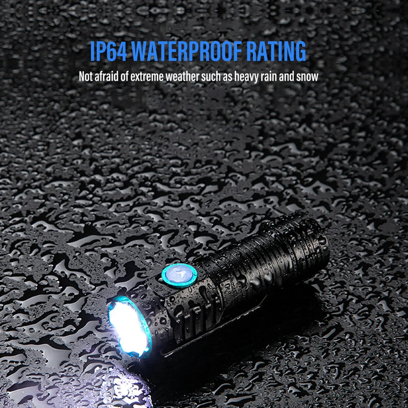 LED Taschenlampe LumiXPro S-359 | Mini XHP50 | Magnetisch & Wiederaufladbar | 1000 Lumen | USB & Clip-Funktion