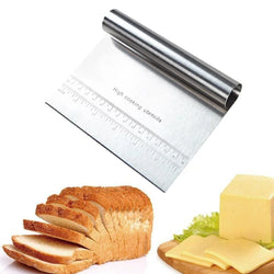 SteelMaitre Teigschneider & Küchenschaber | Edelstahl mit Gravurskala | Multifunktional für Backen & Kochen