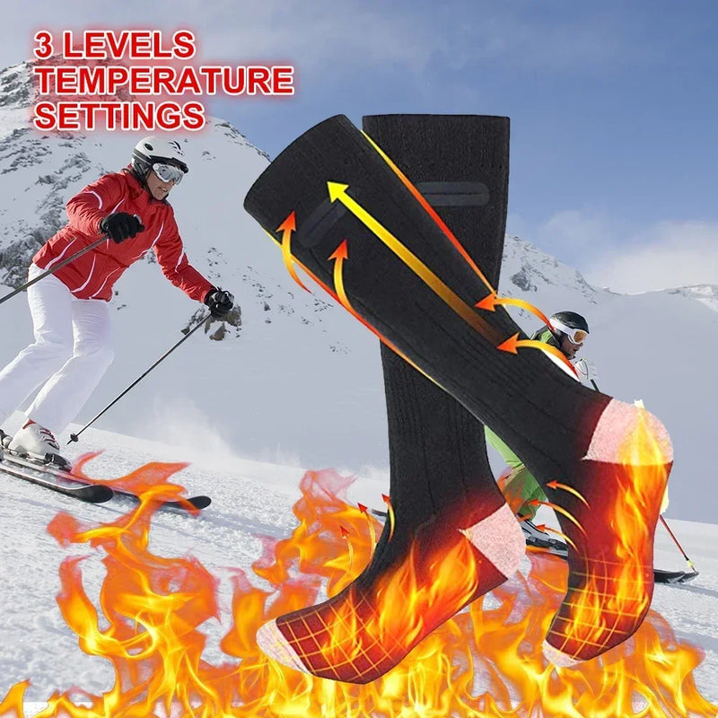 Beheizte Socken Thermavolt | 3 Heizstufen | Mit Powerbank | Winter-Wärmesocken Unisex für Outdoor & Reisen