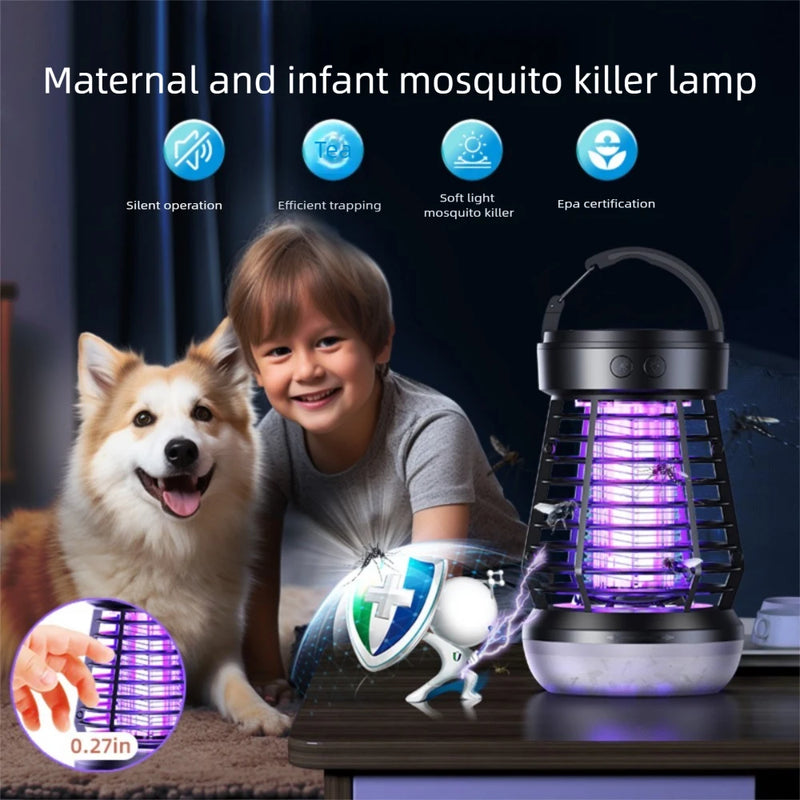 Mückenlampe Lumava Pro | 4-in-1 Campinglicht mit Insektenvernichter & SOS-Funktion | Wiederaufladbar mit USB-C & 2000 mAh Akku