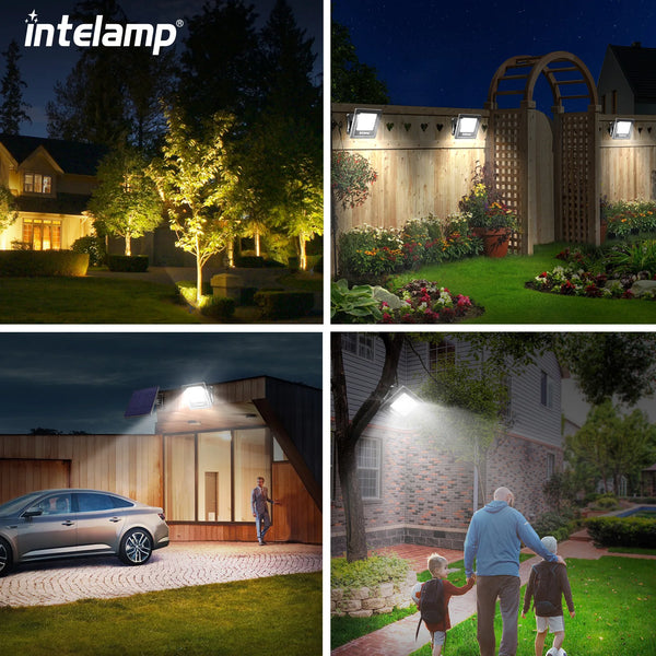 Solar LED Sicherheitsstrahler LumiSecure Duo | 2er-Set | 1200LM Superhell | IP65 Wasserdicht | Garten, Hof & Terrasse