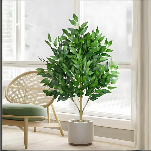 EverGreenia Kunst-Eukalyptus | 42–64 cm Höhe | Realistische Deko-Pflanze | Für Zuhause & Büro