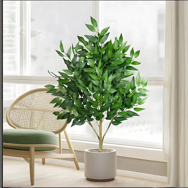 EverGreenia Kunst-Eukalyptus | 42–64 cm Höhe | Realistische Deko-Pflanze | Für Zuhause & Büro