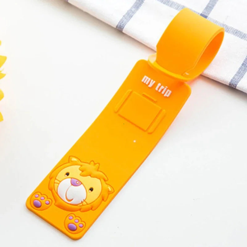 Taggidoo Kofferanhänger aus Silikon mit Tiermotiv | Adressschild für Reisen & Gepäck | Boarding Tag für Koffer & Taschen