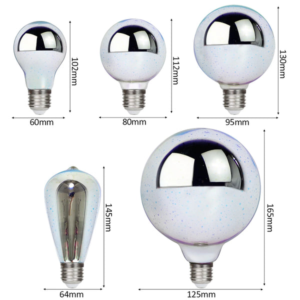 3D Edison LED Lampe StarBurst | Vintage Feuerwerks-Glühbirne E27 | 6W Deko-Leuchtmittel | 220V Retro Design für Zuhause & Feste