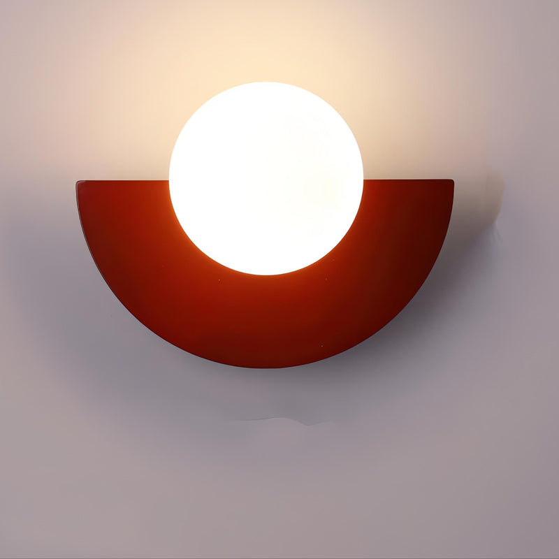 NordLume Wandlampe | Skandinavisches Design | LED-Beleuchtung | Halbkreisform Metall 25×15 cm