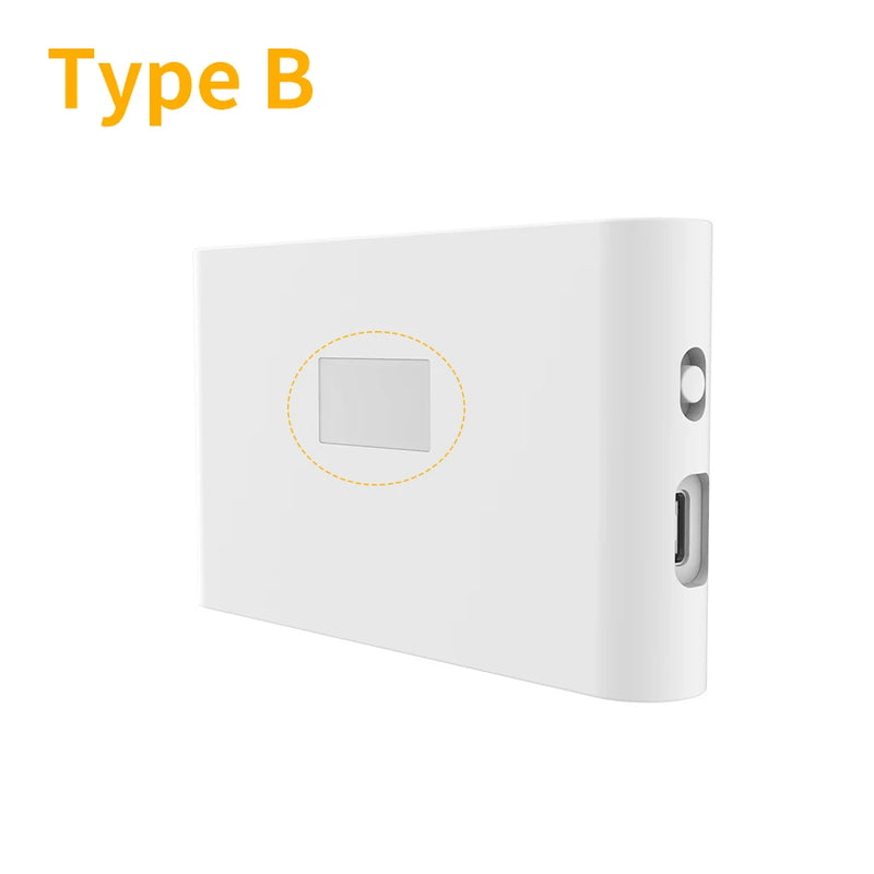 LED Nachtlicht LumoSense | Wiederaufladbares Bewegungsmelder-Licht | Beidseitige Ausleuchtung für Schlafzimmer, Flur & Schrank