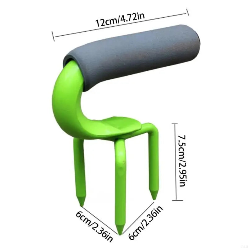 Terravix Unkrautentferner aus Carbonstahl | Rostfrei & ergonomisch | Hand-Tool zur Bodenbelüftung & Gartenpflege | 17×13×8 cm