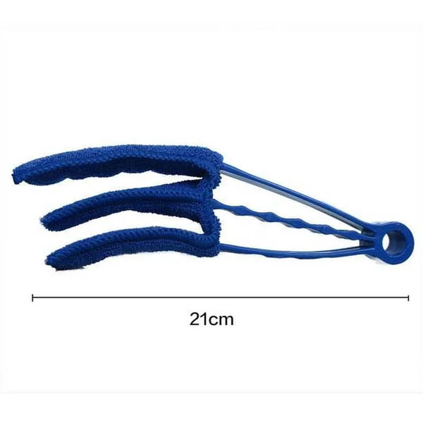Cleaniva Flex Mikrofaser-Jalousienreiniger mit 3-Klingen-System | Fenster-, Lüftungs- & Lamellenbürste für Auto, Haushalt & Klimaanlage – 21×2,2 cm